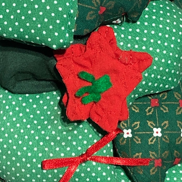 Handmade Christmas Tree Fabric Stuffed Decor Weighted - Picture 8 of 13